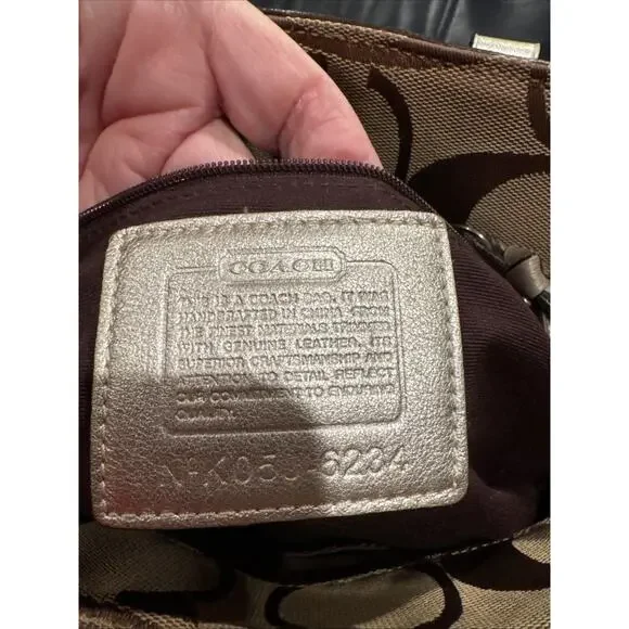 Vintage Coach Gallery East West Tote Bag In The Signature Canvas Leather Trim - Picture 3 of 16